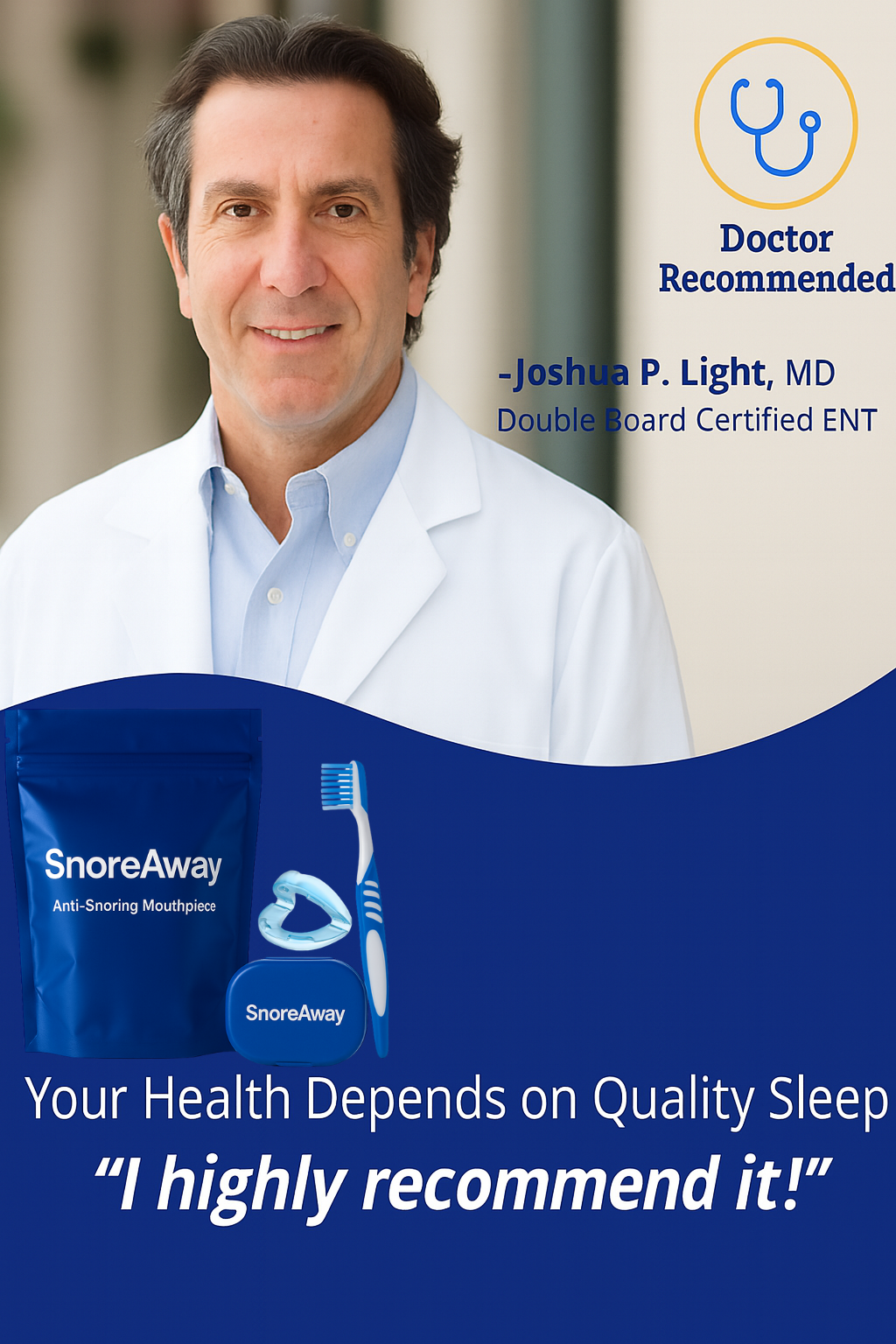 SnoreAway Pro® Adjustable 
Anti-Snoring Mouthpiece